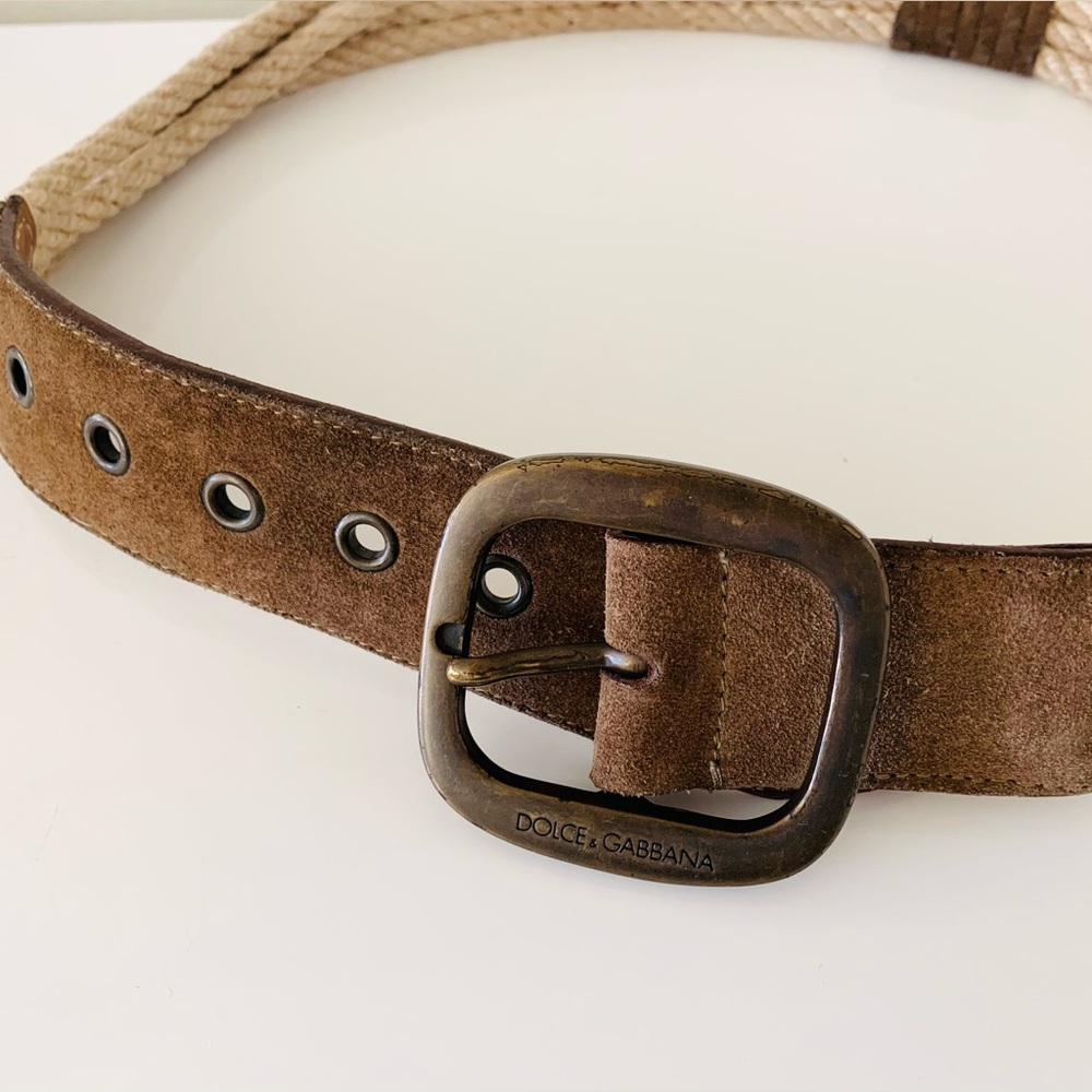 Dolce & Gabbana rope suede belt